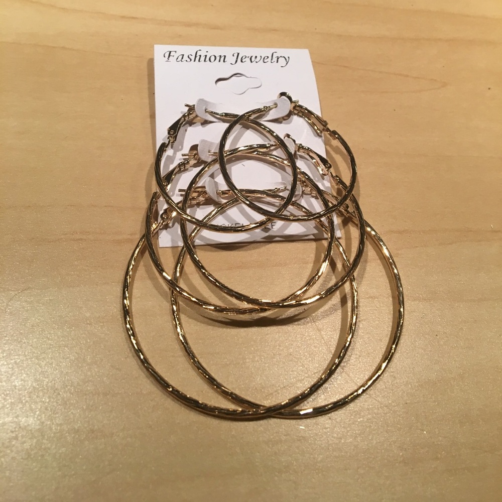 Three Hooped Earrings